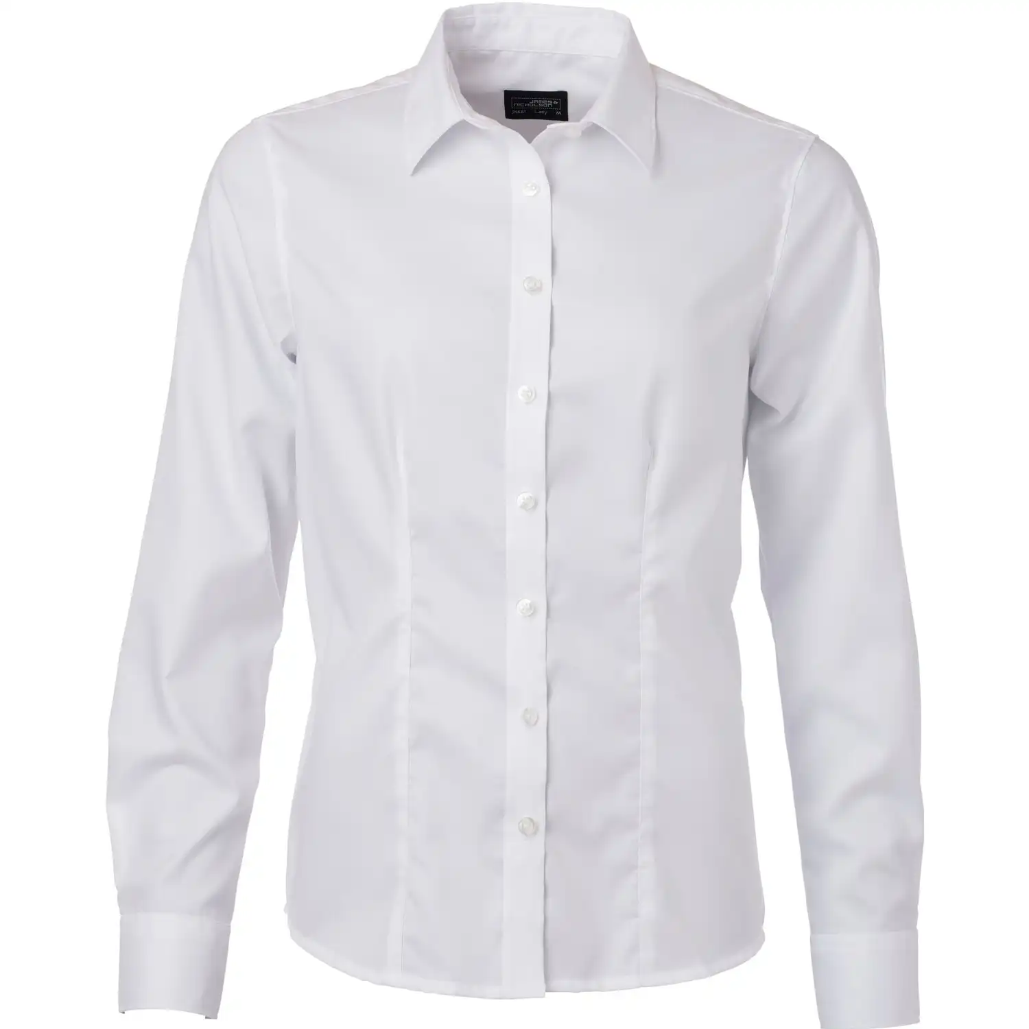 Damen Bluse Micro-Twill langarm "JN681" in white, S - Bild 1