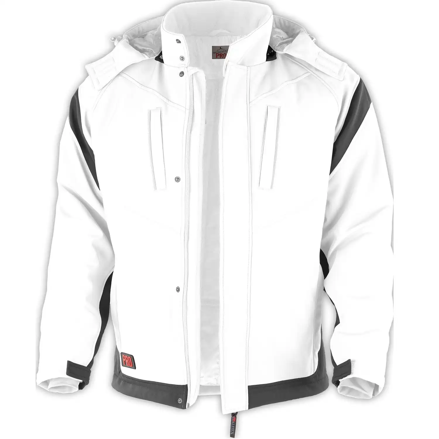 Winter Softshelljacke "PRO" in weiß/grau, L - Bild 1