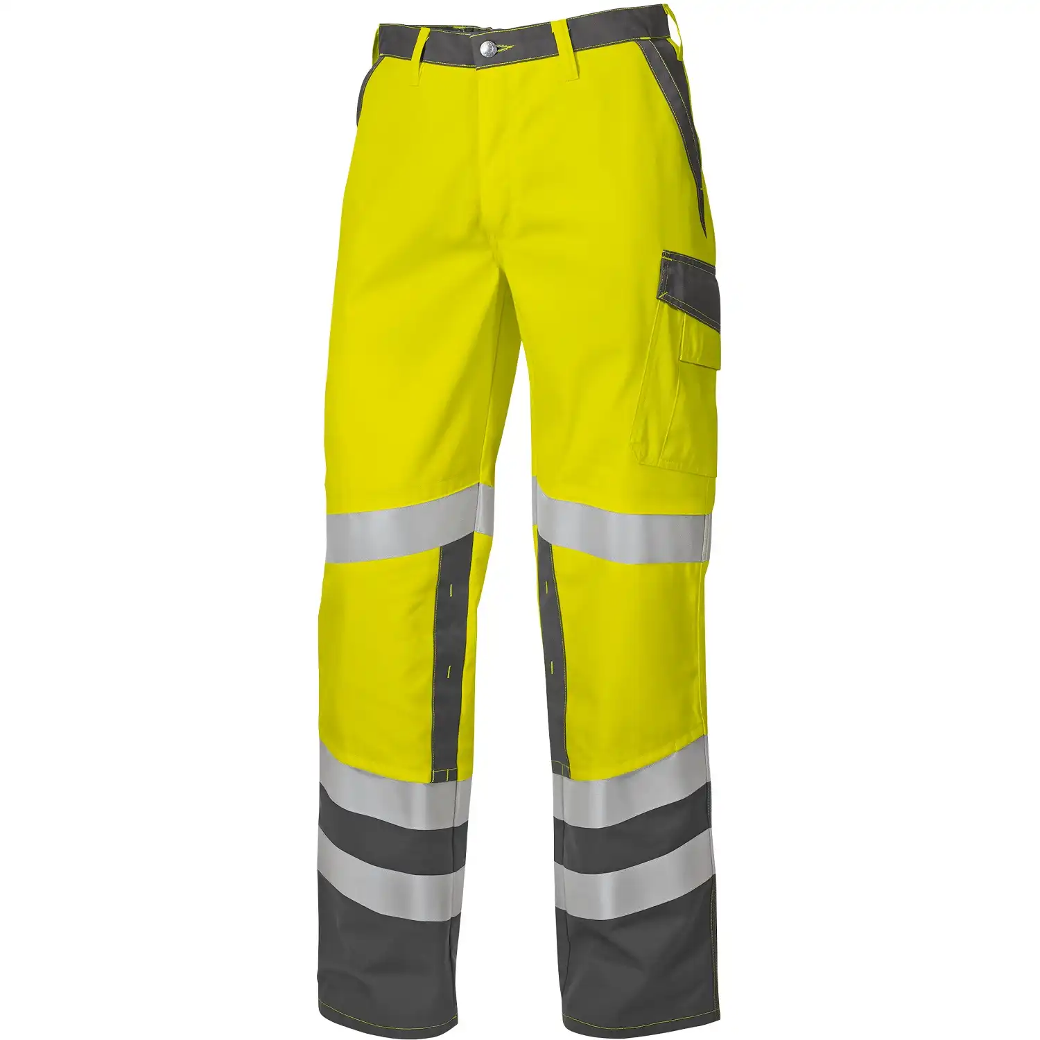 Warnschutz Bundhose "2010-845" Hi-Vis Comfort in warngelb/dunkelgrau, 44 - Thumbnail 1
