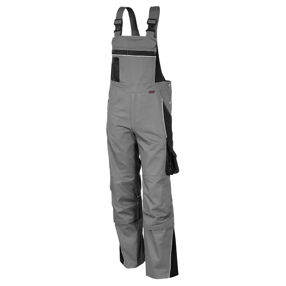 Latzhose „pro mg 245" in grau/schwarz, 48 - Bild 1