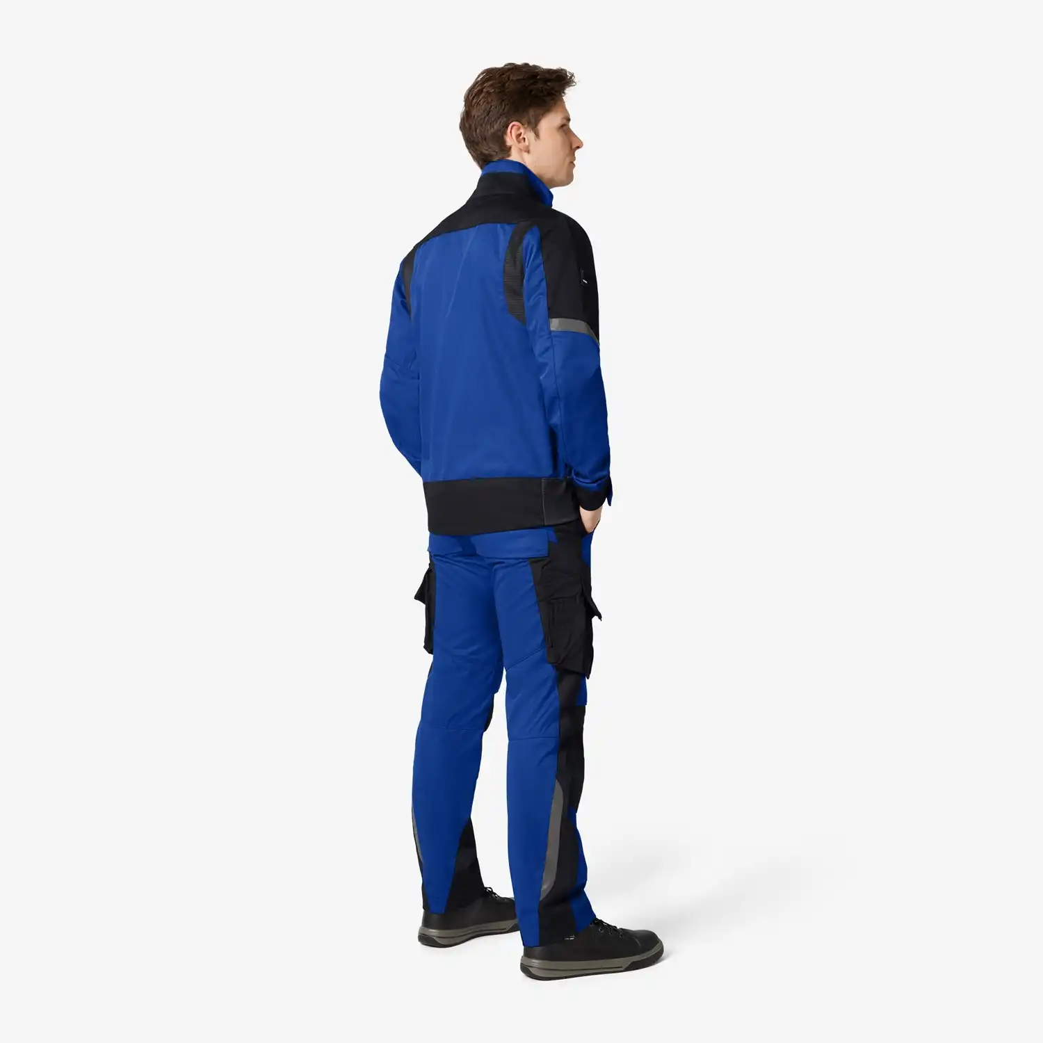 Arbeitsjacke "FRANK" in royalblau/schwarz, XL - Thumbnail 2