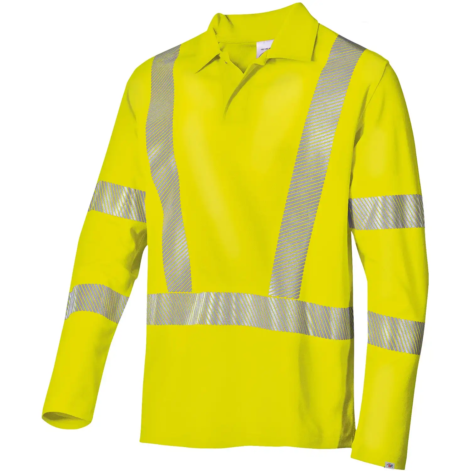 Warnschutz Langarm-Polo-Shirt "2133-261" Hi-Vis Comfort in warngelb, L - Thumbnail 1