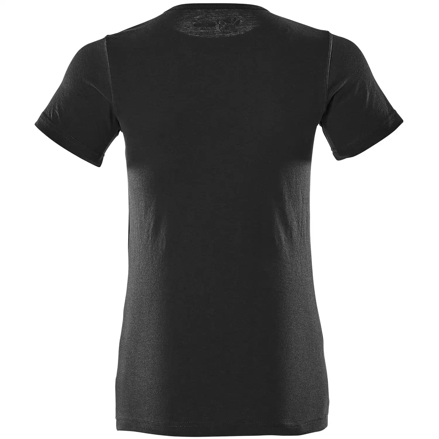 Damen Bio T-Shirt "20492" Crossover in vollschwarz, S - Thumbnail 2