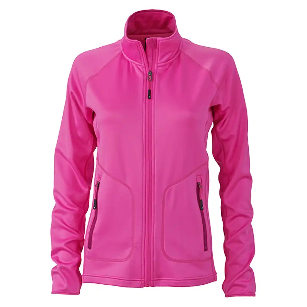 Damen Stretchfleece-Jacke "JN763" in pink, L - Bild 1