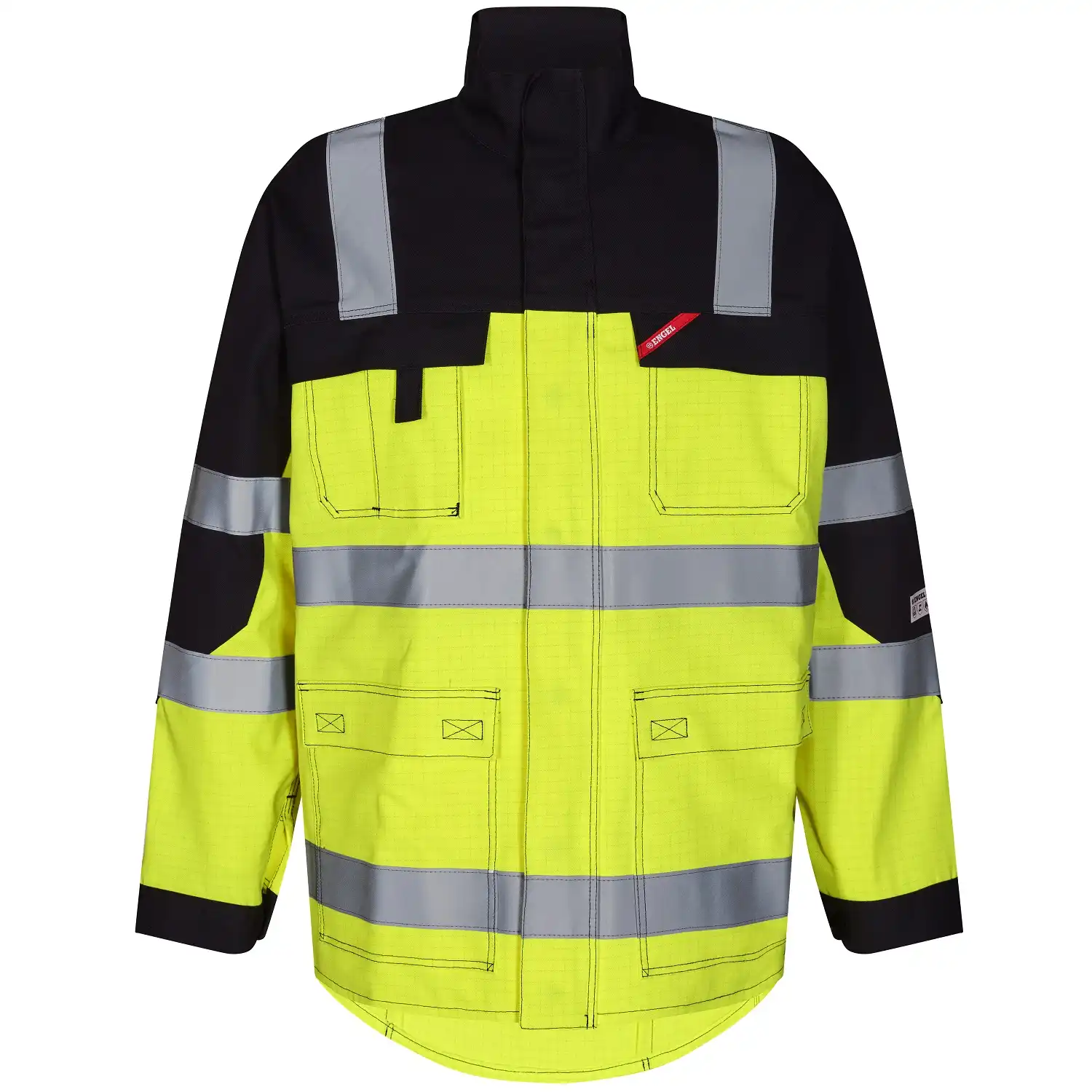 Multinorm Arbeitsjacke "1235-820" Safety+ Kl. 2 gelb/schwarz in XXL - Thumbnail 1