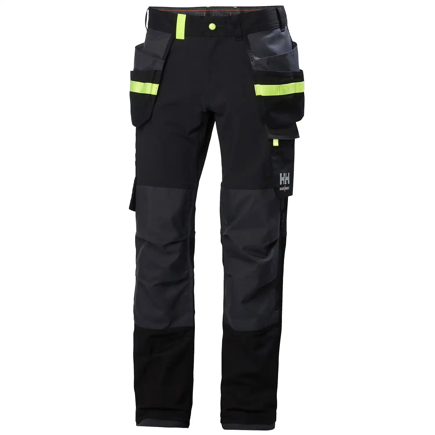 Stretch Handwerkerhose "OXFORD 4X" in schwarz/dunkelgrau, C146 - Thumbnail 1