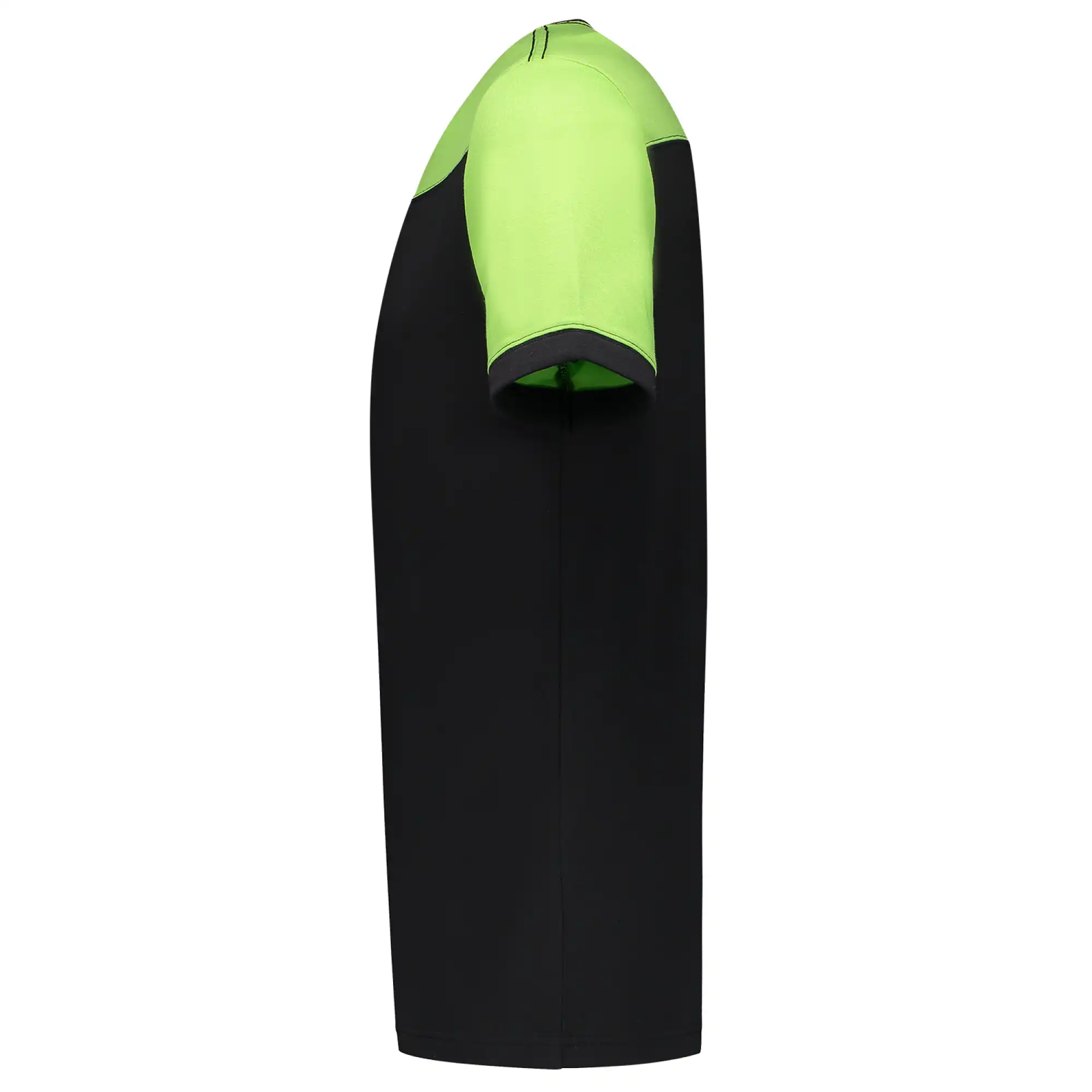 T-Shirt Bicolor "102006" Workwear in XS, black/lime - Thumbnail 3