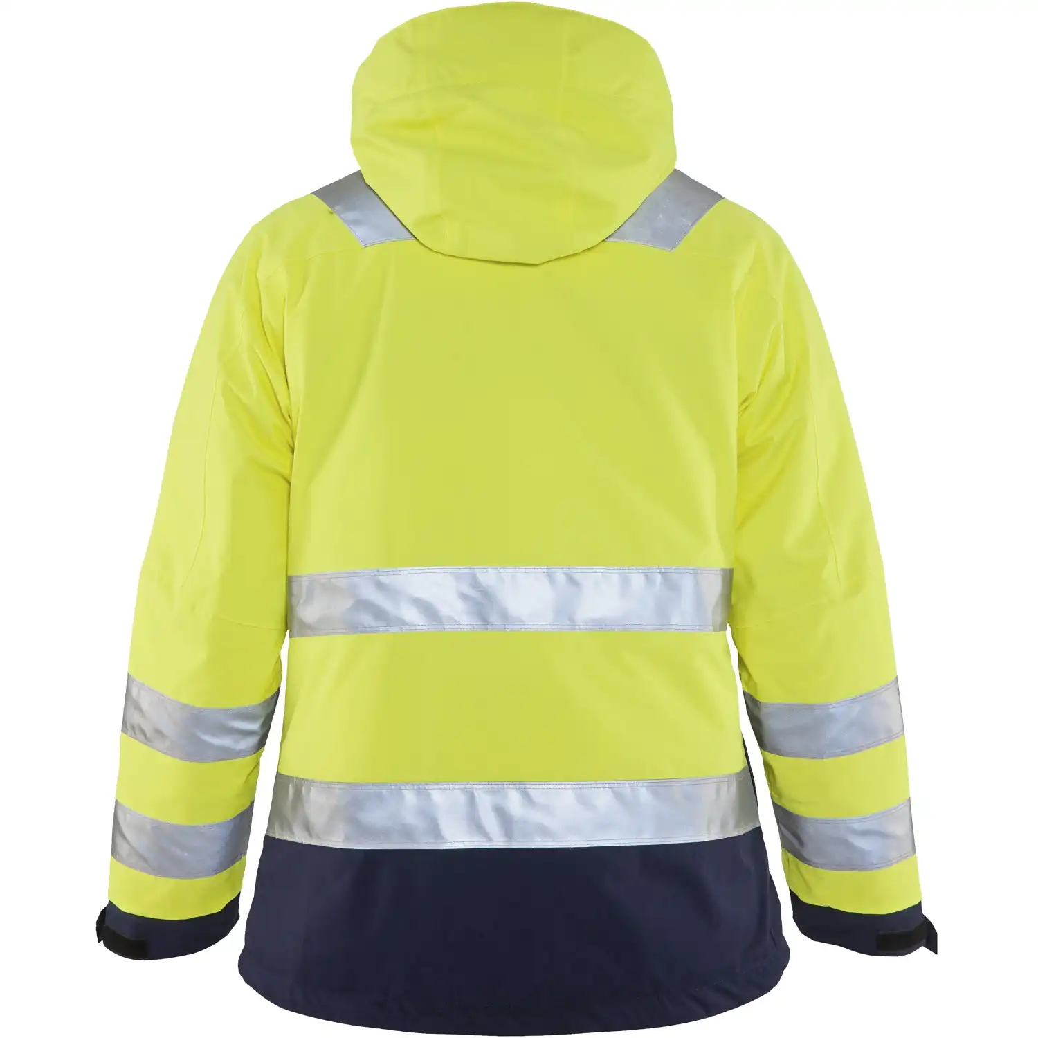 Damen Warnschutz Winterjacke "4872" in gelb/marine, 3XL - Thumbnail 2