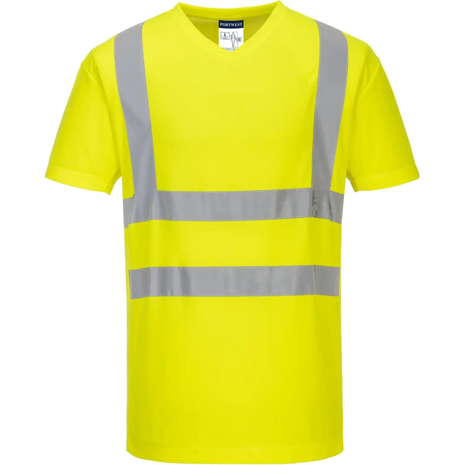 Warnschutz T-Shirt "S179" in gelb, L - Thumbnail 1