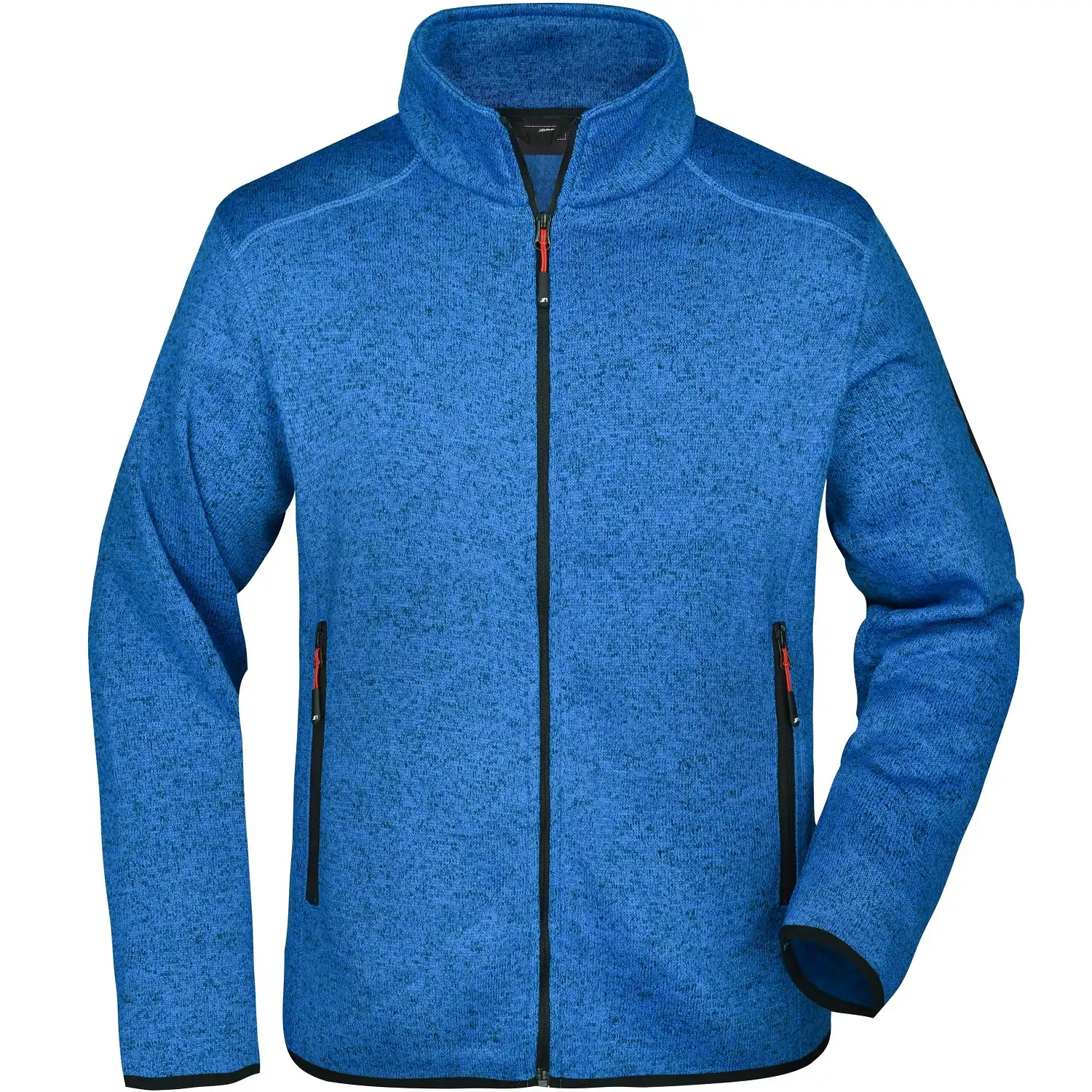Strickfleece-Jacke "JN762" in royal-melange, XL - Bild 1