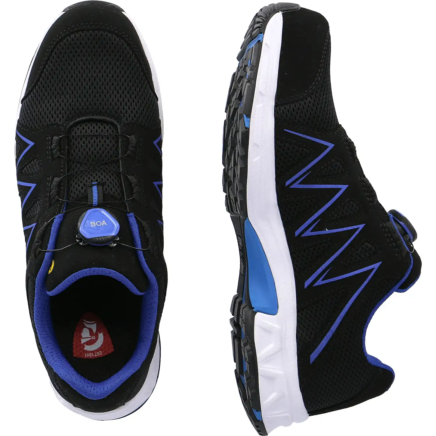 Sicherheitshalbschuhe S1P "JO_SPEEDY BOA® BLACK-BLUE" in 42 - Thumbnail 2