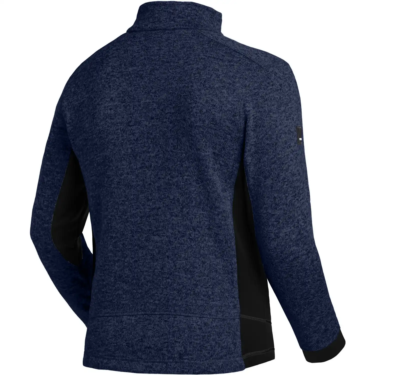 Strick Fleecejacke "CHRISTOPH" in marine/schwarz, L - Thumbnail 2