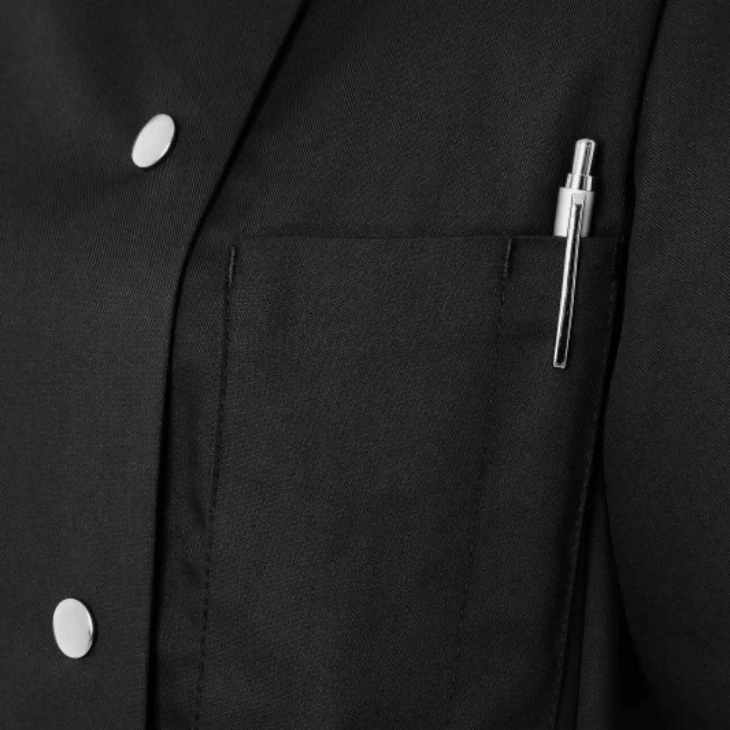 Damen Kochjacke Greta "JF 4" in schwarz, 48 - Thumbnail 5