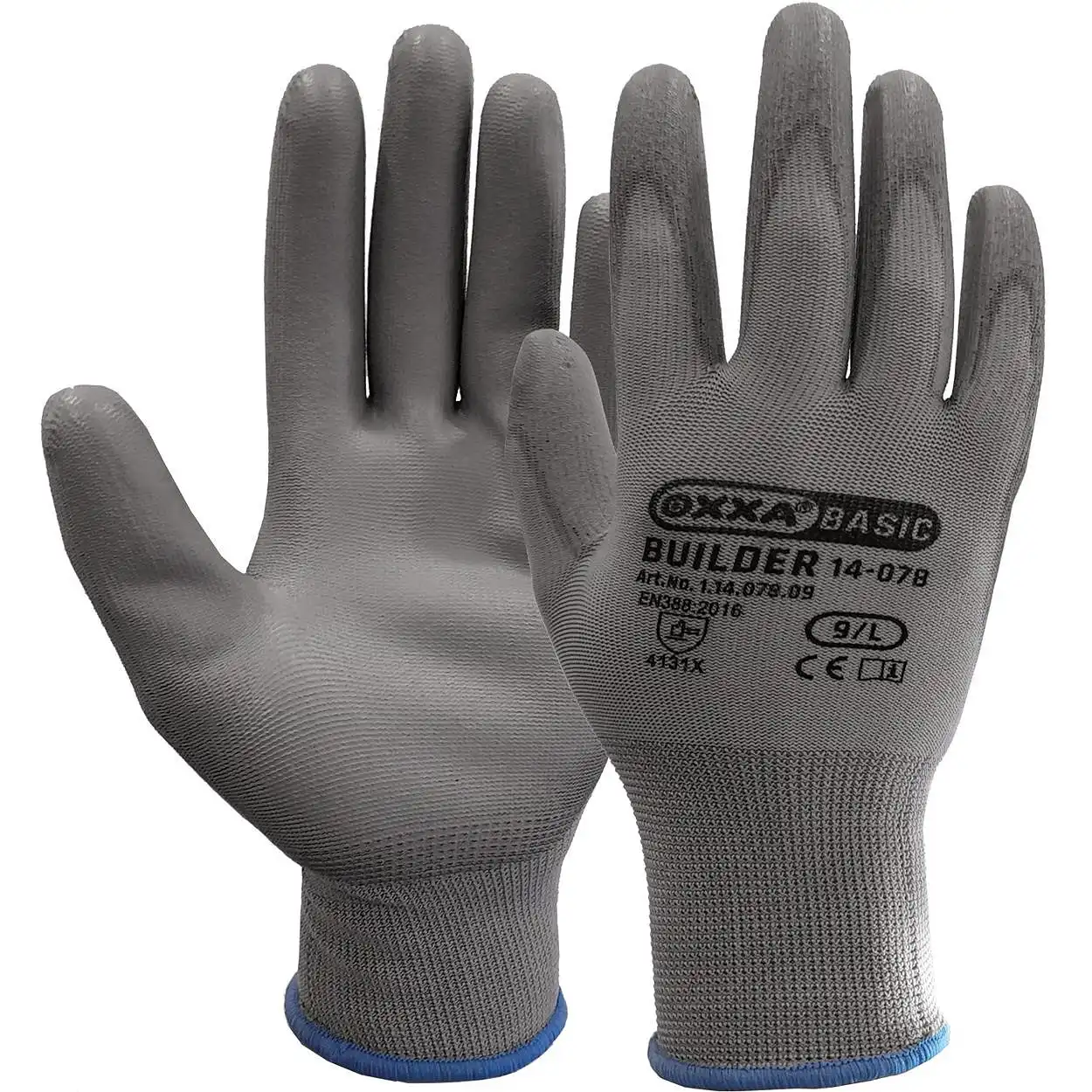 PU Montagehandschuhe grau Builder 14-078 in 10 (XL) - Bild 1