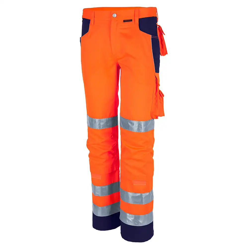 Warnschutz Bundhose „pro Warnschutz mg 245“ in orange/marine, 48 - Bild 1