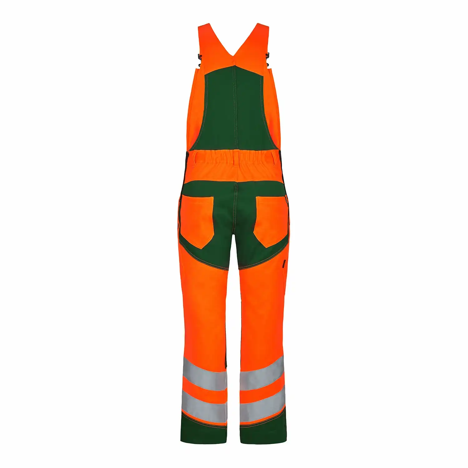 Warnschutz Stretch Latzhose "3544-314" Safety Kl. 2 in orange/grün, 48 - Thumbnail 2