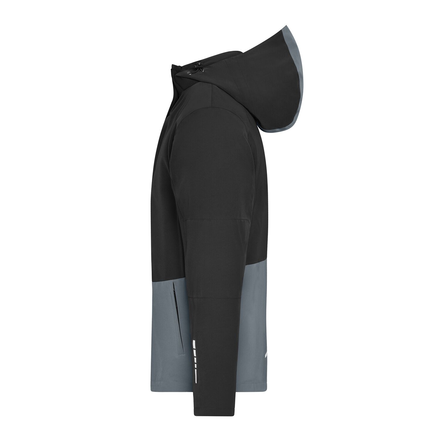 Hardshell Regenjacke "JN1878" in schwarz/grau, L - Thumbnail 3