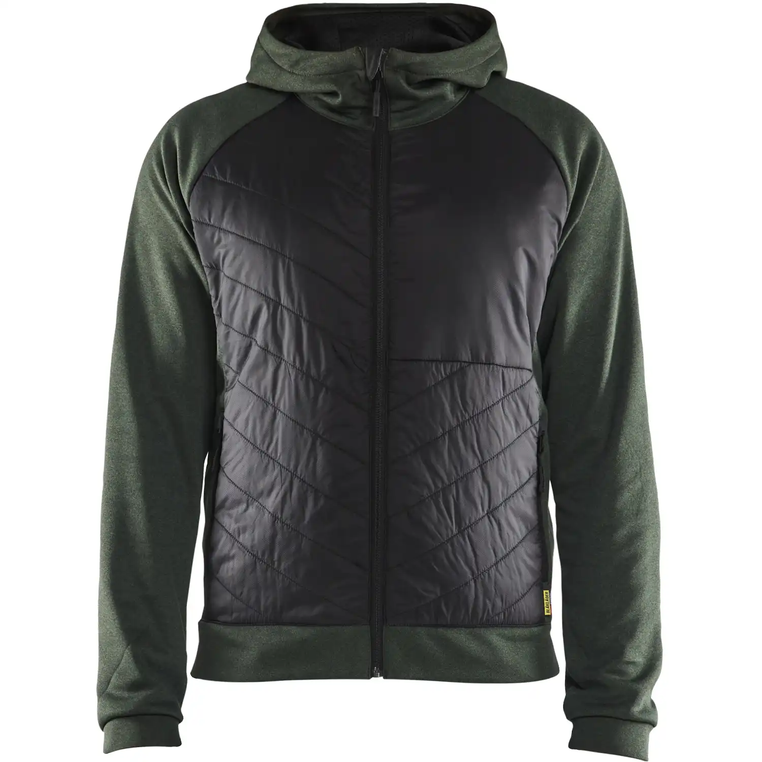 Hybrid Kapuzen-Sweatjacke "3463" in herbstgrün/schwarz, XL - Thumbnail 1