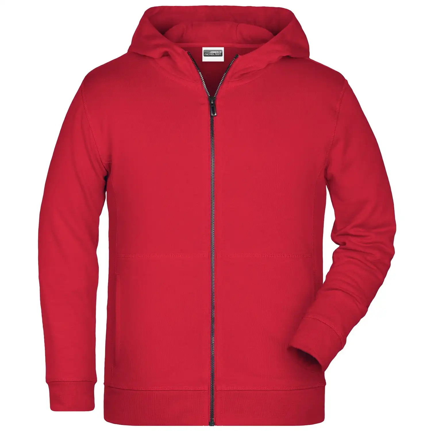 Kinder Zip Hoody "8026K" in red, L - Thumbnail 1