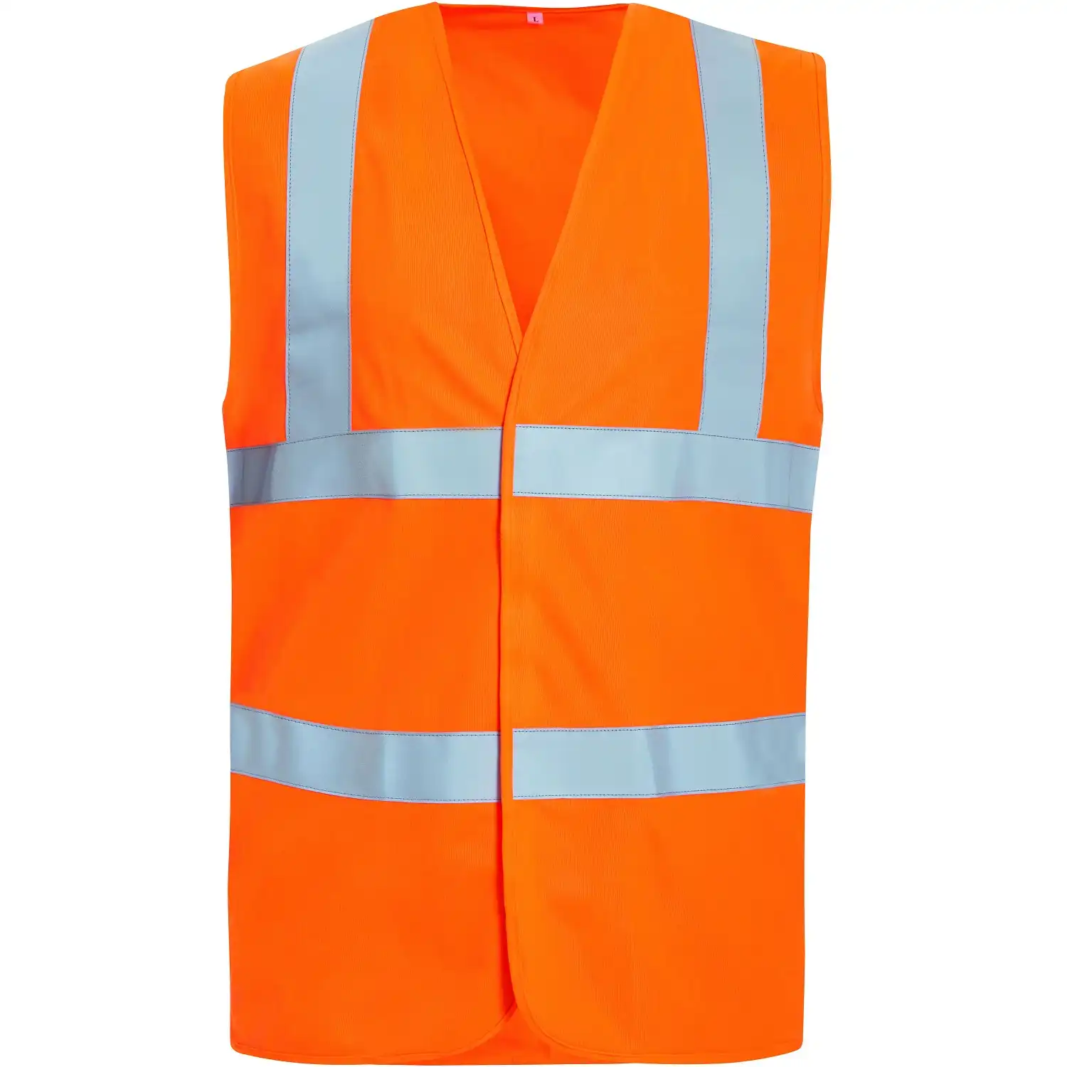 Polyester-Warnweste  Kl. 2 flammhemmend in Orange, L - Bild 1