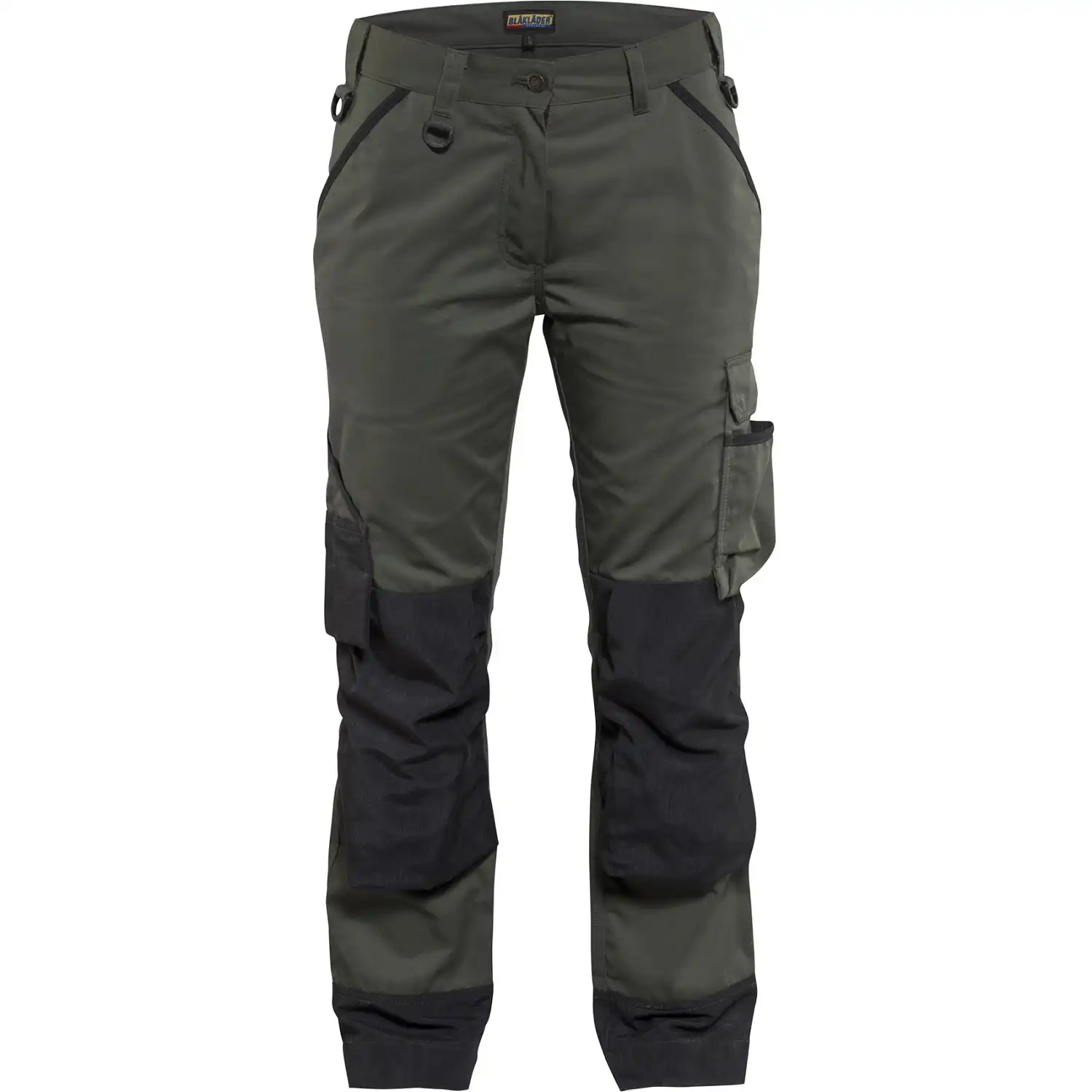 Damen Garten Bundhose "7154" armygrün/schwarz in C36 - Thumbnail 1