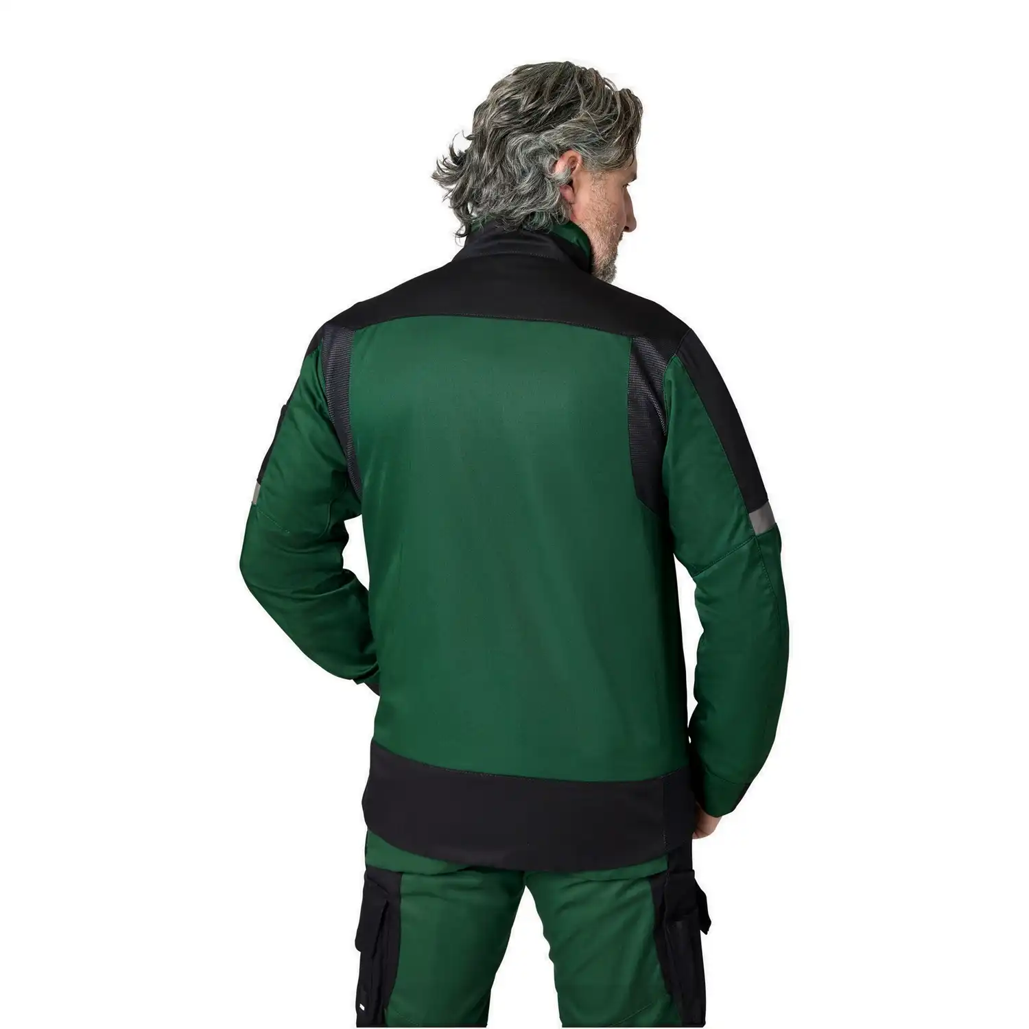 Arbeitsjacke "FRANK" in grün/schwarz, XL - Thumbnail 2