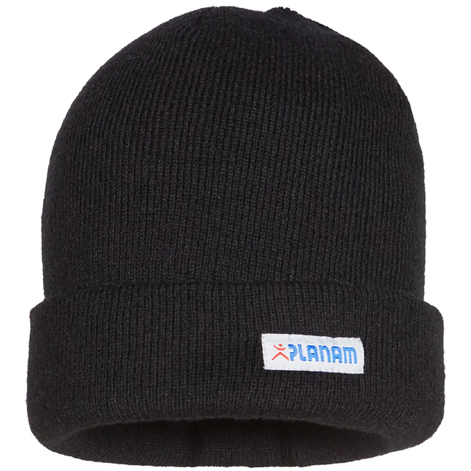 Strick-Rollmütze in schwarz - Thumbnail 1