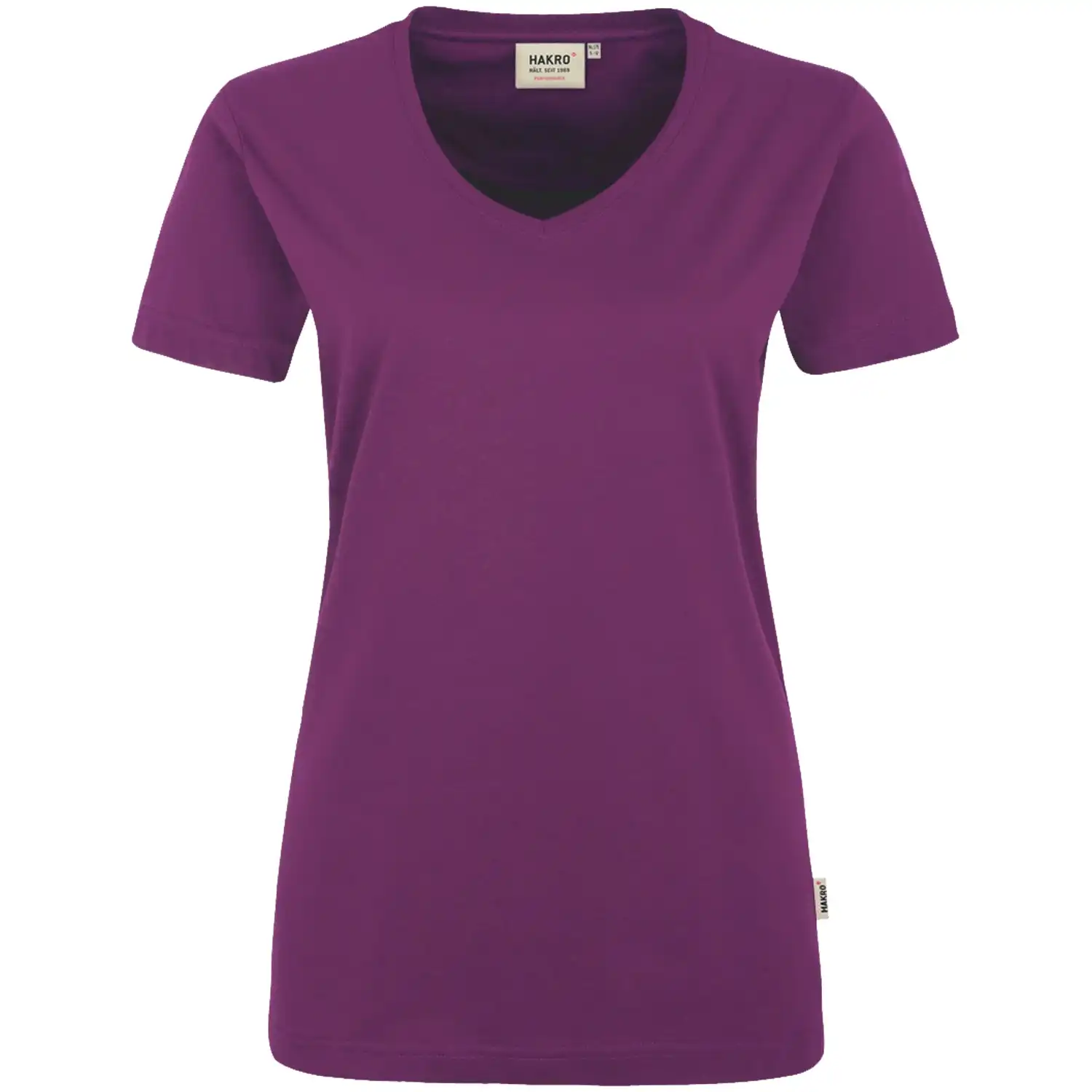 Damen V-Shirt "PERFORMANCE" 181 in aubergine, L - Bild 1