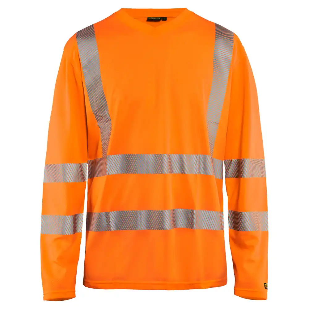 Warnschutz Langarm-Shirt "3385" UV-Schutz in Orange, 3XL - Thumbnail 1
