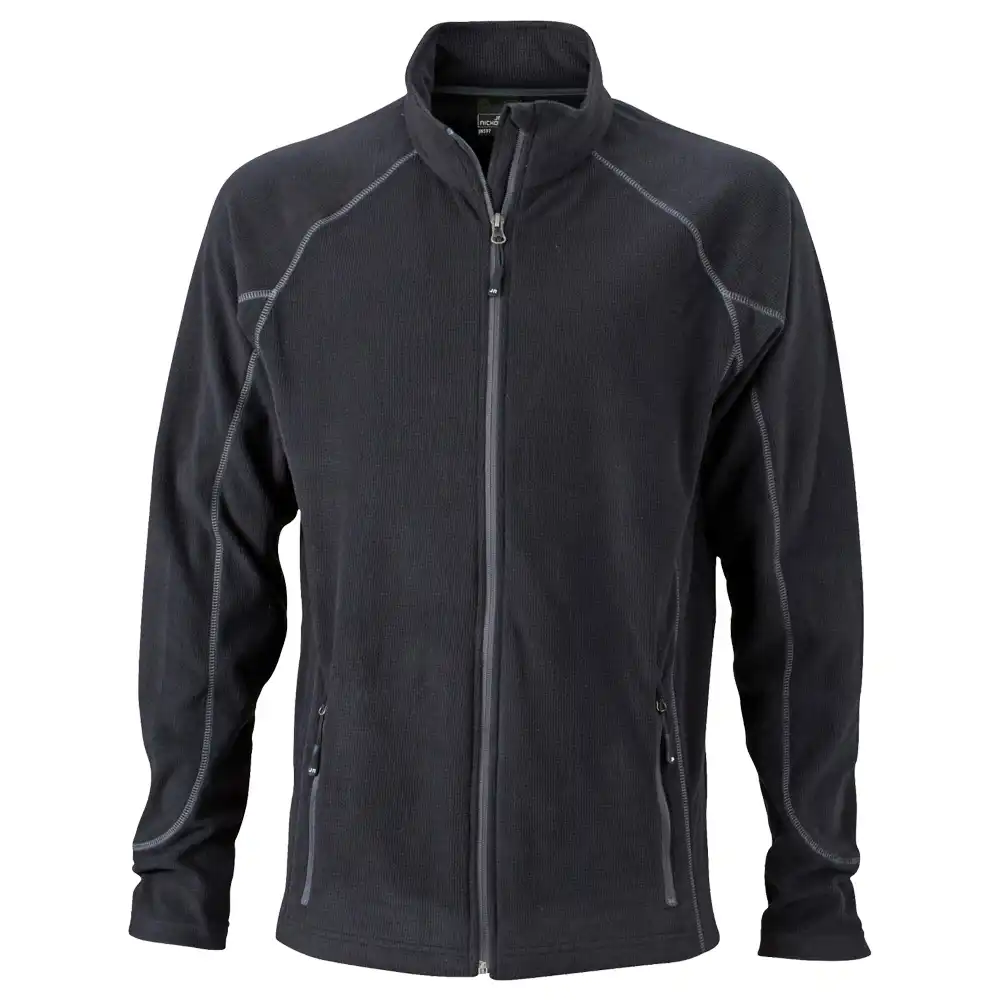 Structure Fleecejacke "JN597" in schwarz, 3XL - Bild 1