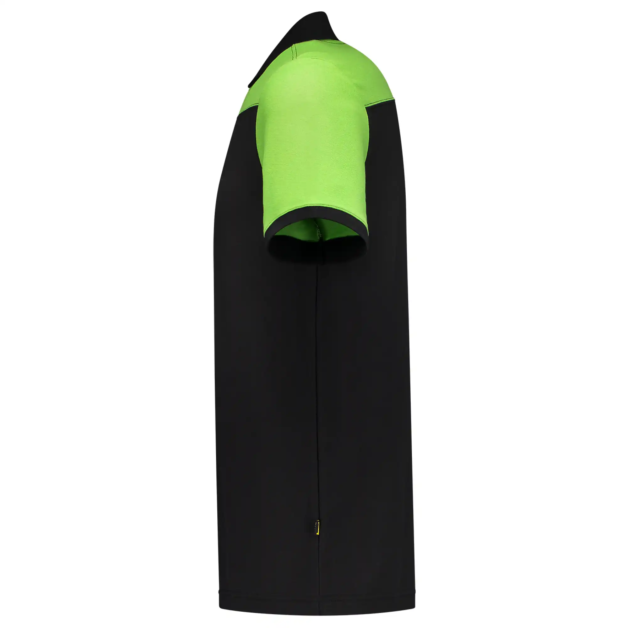Polo-Shirt Bicolor "202006" Workwear in XS, black/lime - Thumbnail 3