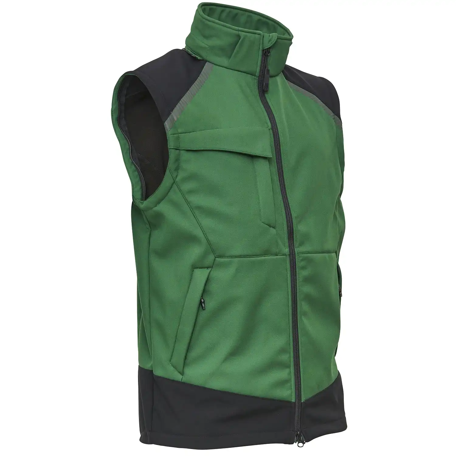 Softshelljacke 2-in-1 "117300" Working Xtreme in grün/schwarz, L - Thumbnail 3