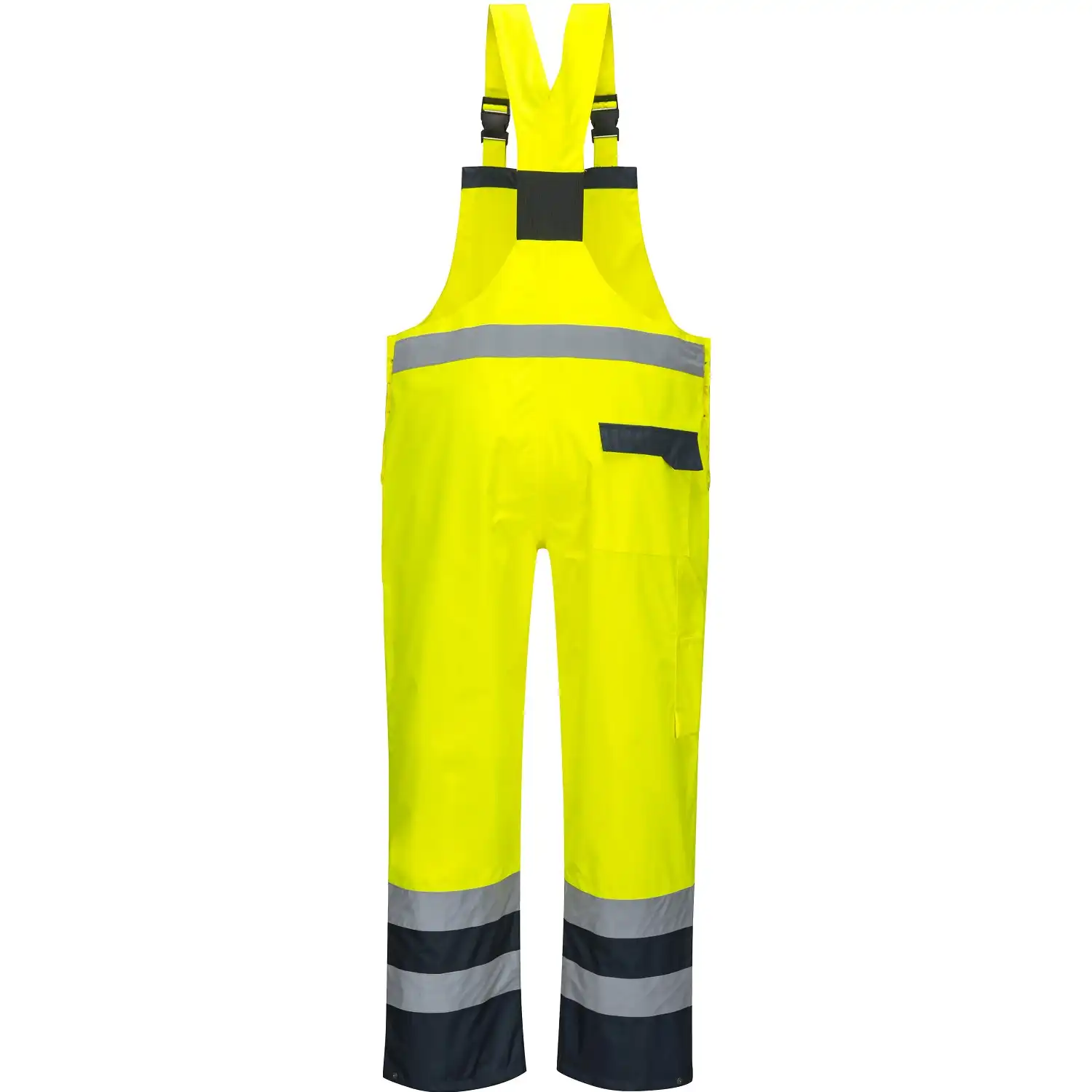 Warnschutz PU-Regen-Latzhose "S488" Kontrast in gelb/marine, L - Thumbnail 2