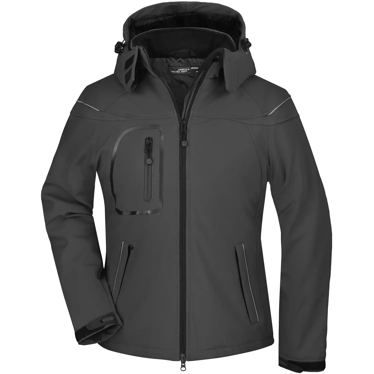 Damen Winter Softshelljacke "JN1001" in black, M - Thumbnail 1