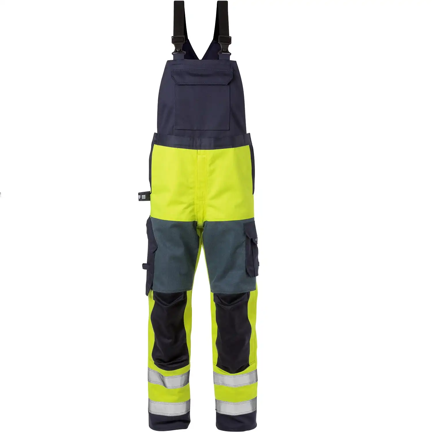 Multinorm Latzhose "1585 FLAM" Flame gelb/marine in C52 - Thumbnail 1