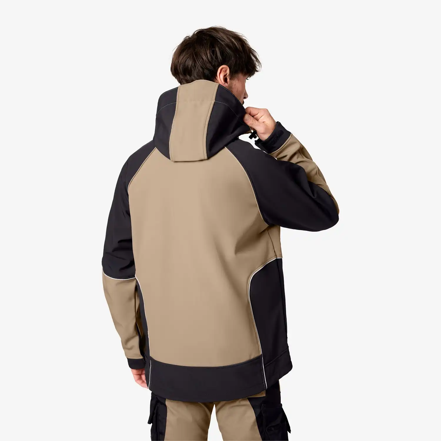 Softshelljacke "WALTER" in beige/schwarz, XXL - Thumbnail 2