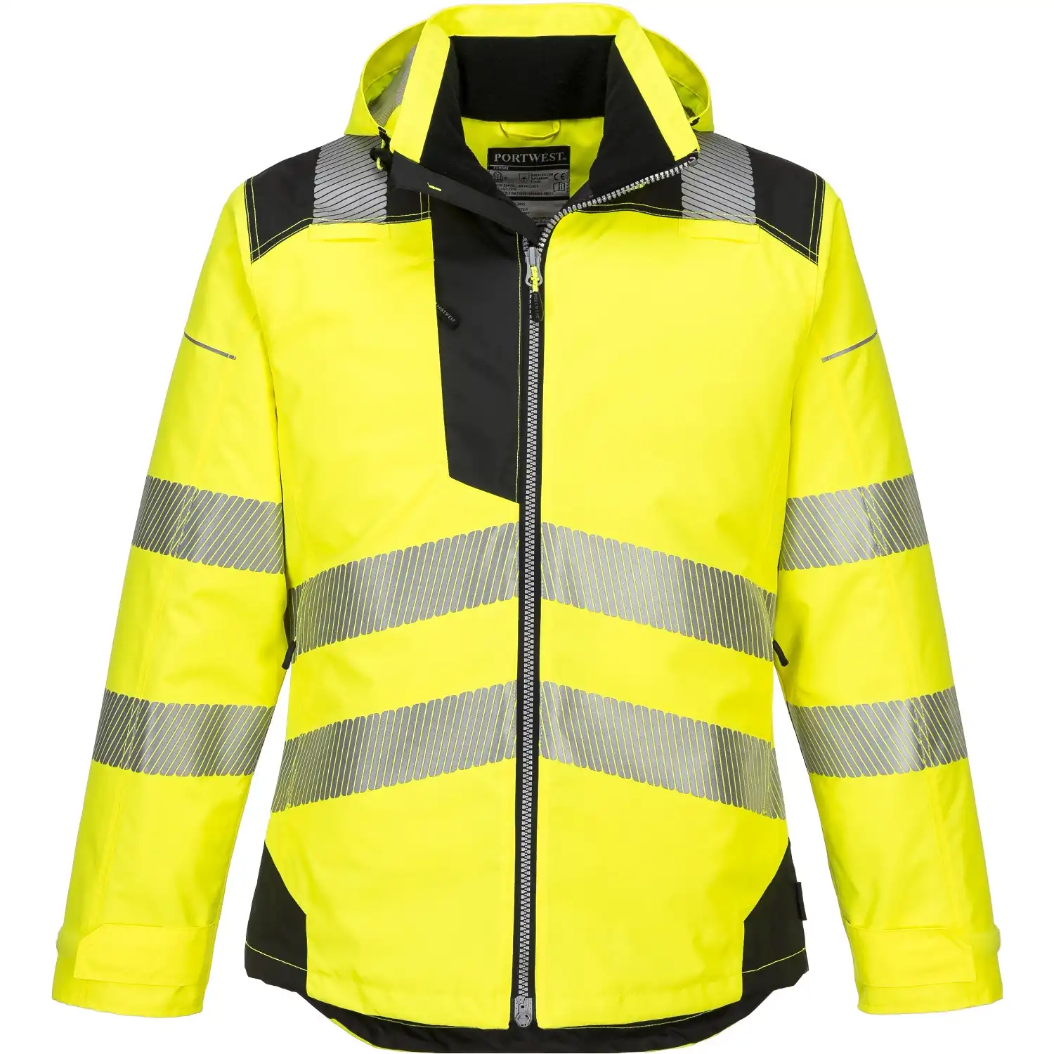 Warnschutz Winterjacke "T400" PW3 in gelb/schwarz, L - Bild 1