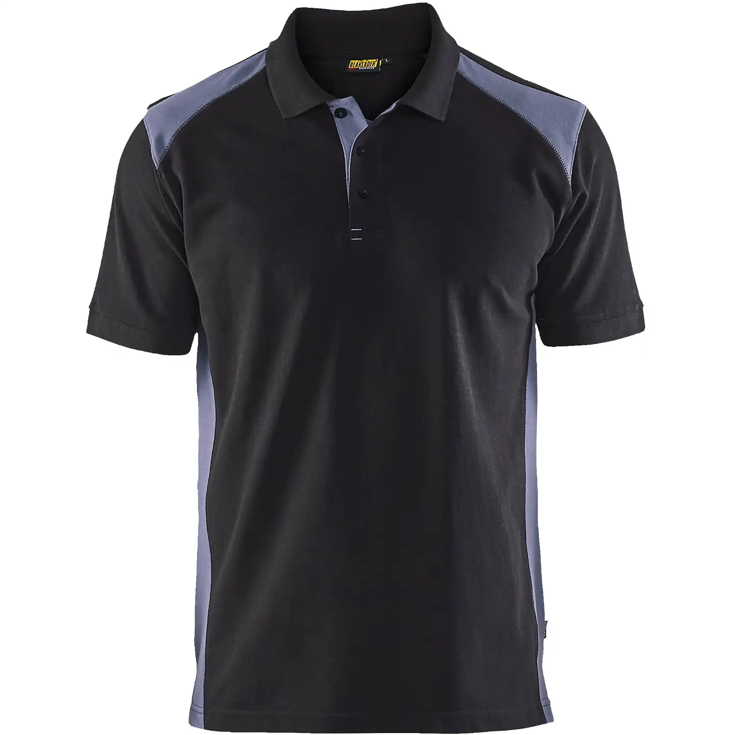 Polo-Shirt "3324" in schwarz/grau, XL - Thumbnail 1