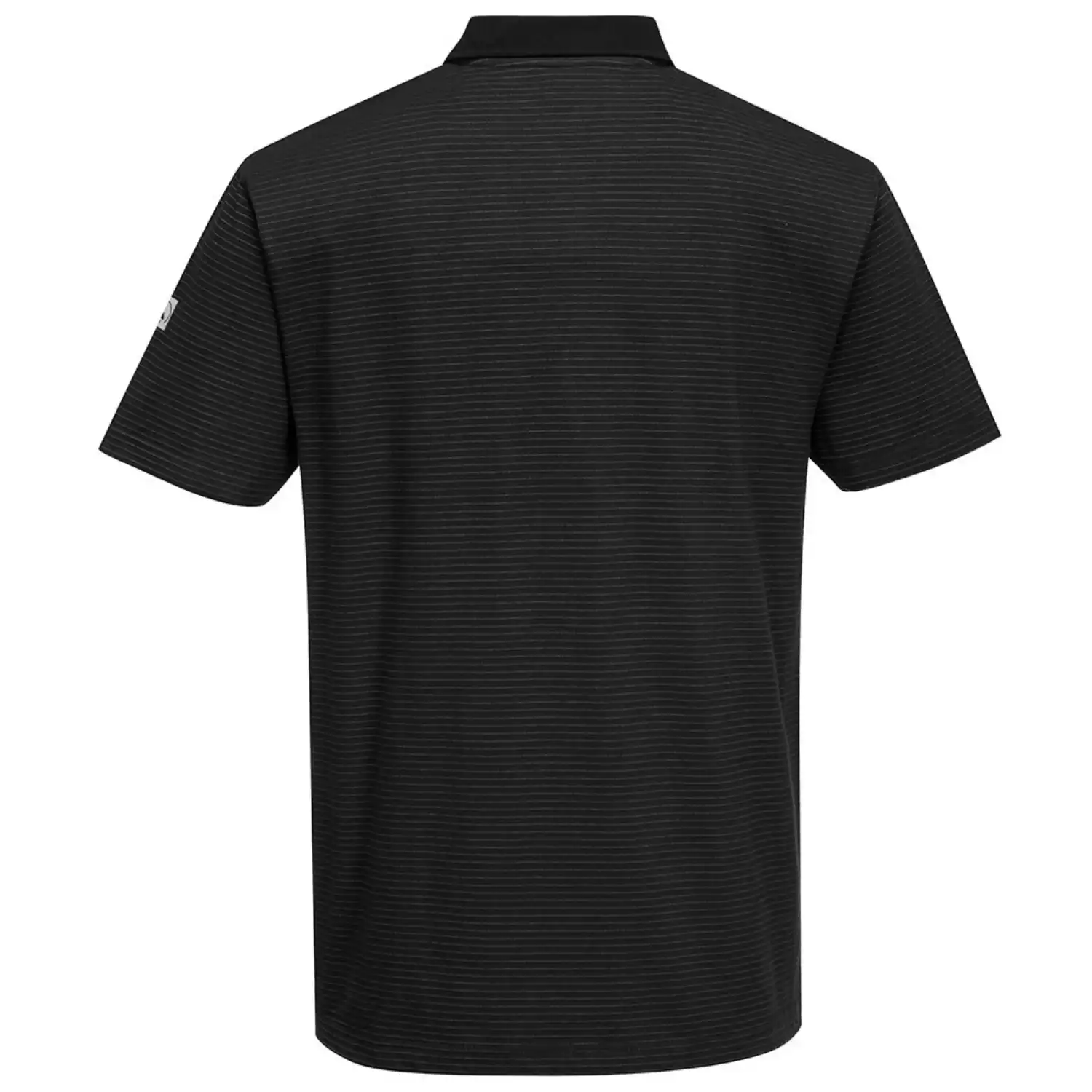 ESD Antistatik Polo-Shirt "AS21" in schwarz, XL - Thumbnail 2