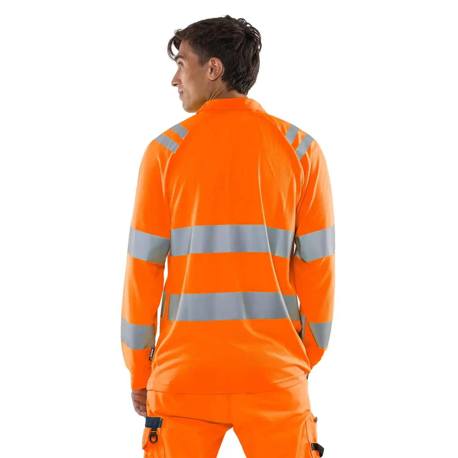 Warnschutz Poloshirt langarm "7864 GPST" in Orange, L - Thumbnail 6