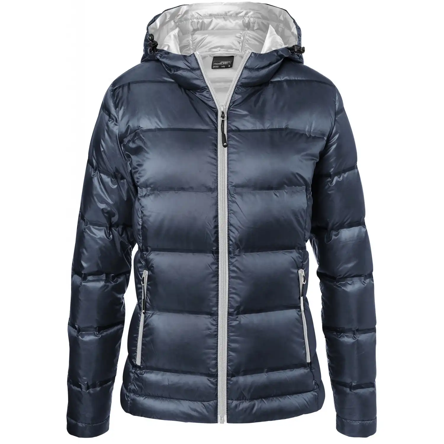 Damen Kapuzendaunenjacke "JN1151"-Daiber in navy/silver, L - Bild 1