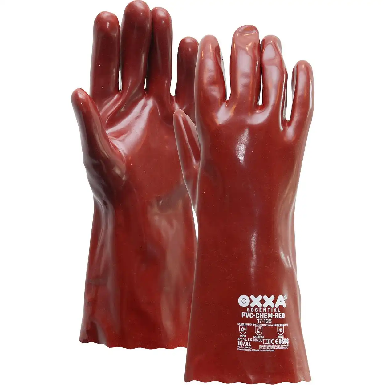 Chemie Handschuhe PVC-Chem-Red 17-135 - Bild 1