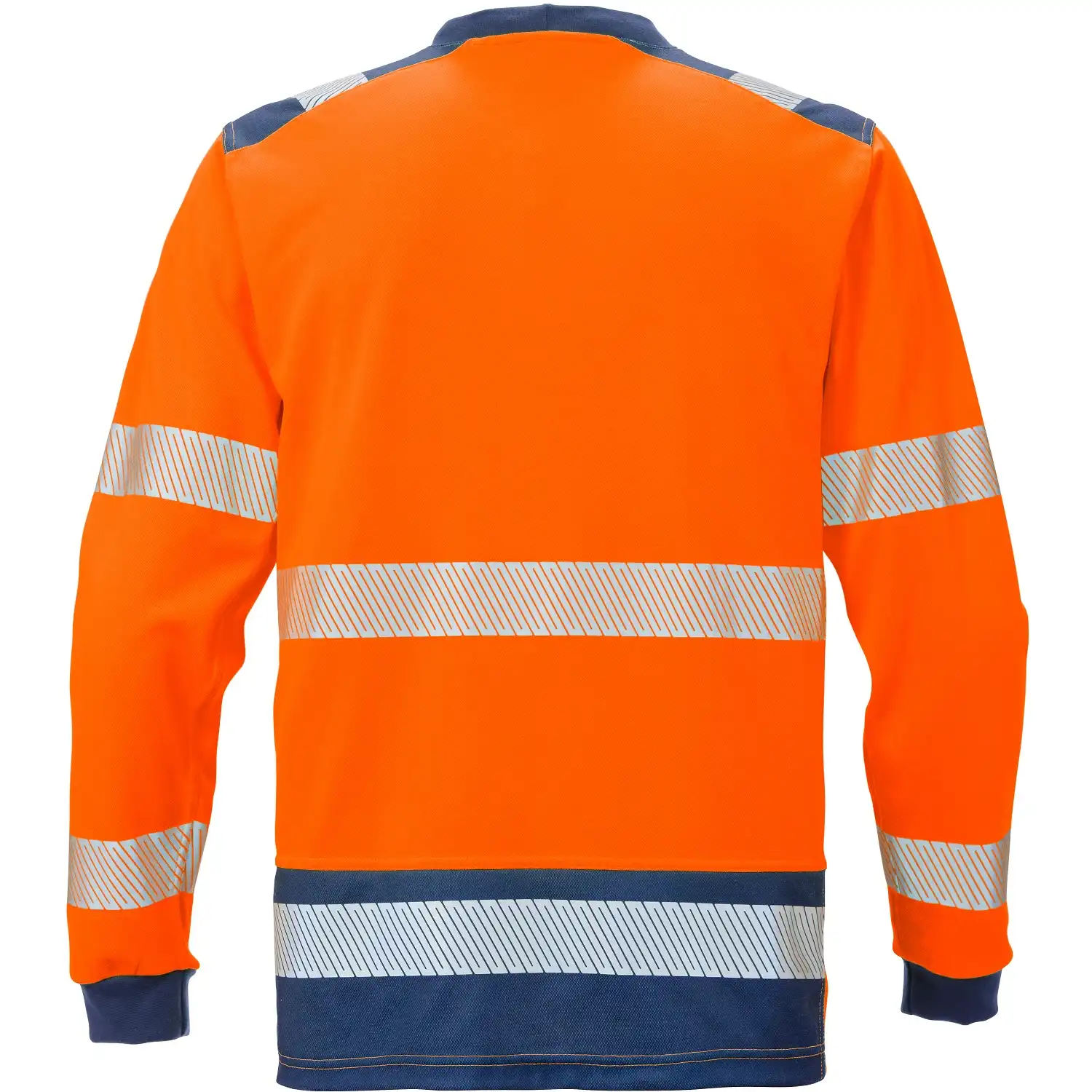 Warnschutz Langarmshirt "7724 THV" Stiby UV-Schutz in orange/marine, XS - Thumbnail 2