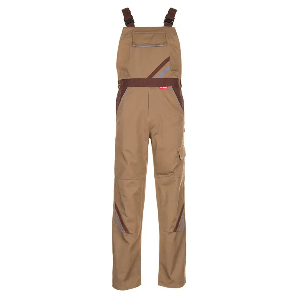 Latzhose "HIGHLINE" 285g/m² Canvas-Besatz in khaki/braun, 52 - Bild 1