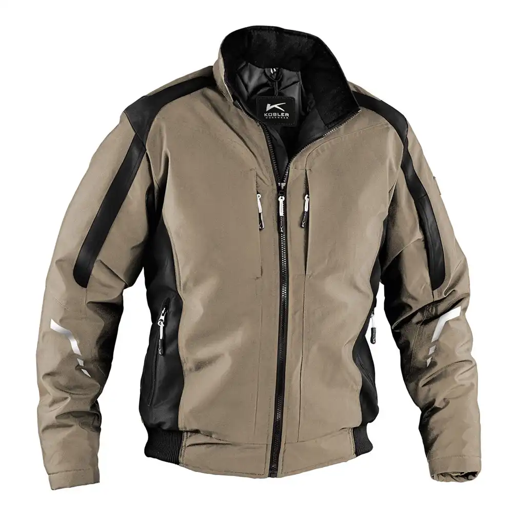 Wetterblouson "1367" WEATHER in beige/schwarz, 3XL - Thumbnail 1