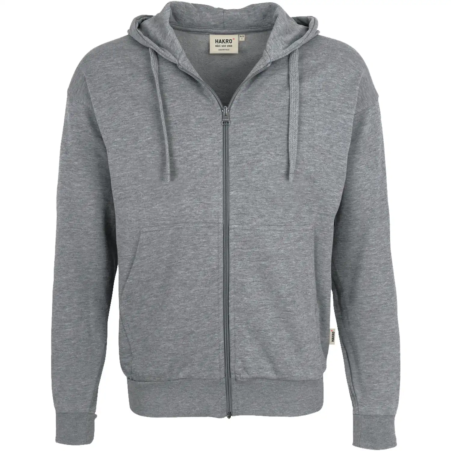 Kapuzen-Sweatjacke "PREMIUM" 300g/m² in grau-meliert, L - Bild 1