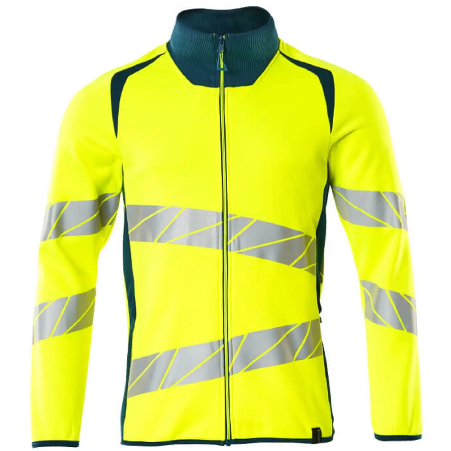 Warnschutz Sweatjacke "ACCELERATE SAFE" UV-Schutz in gelb/dunkelpetroleum, 4XL - Bild 1
