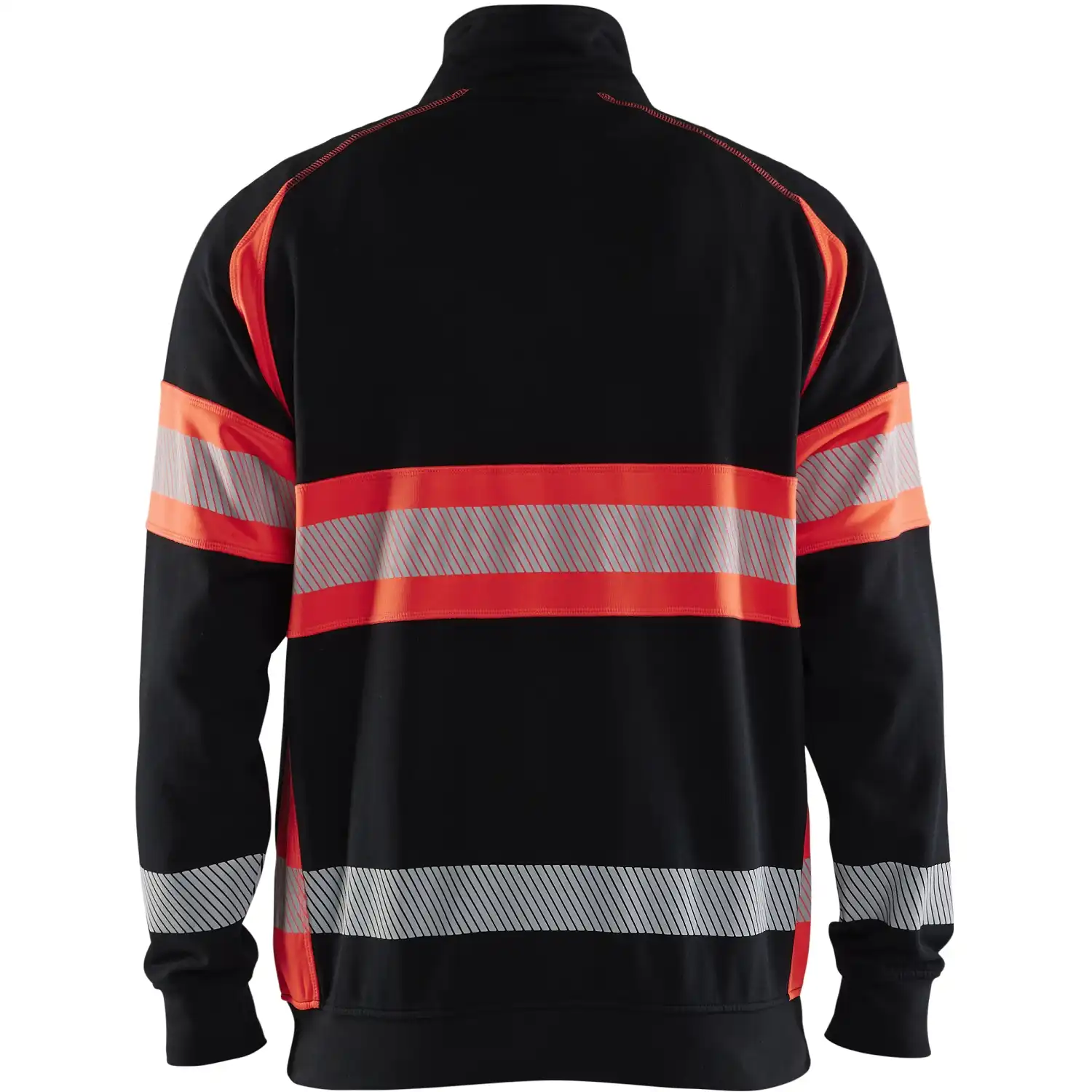 Warnschutz Zip-Sweatshirt Kl. 1 "3553" in schwarz/rot, 3XL - Thumbnail 2