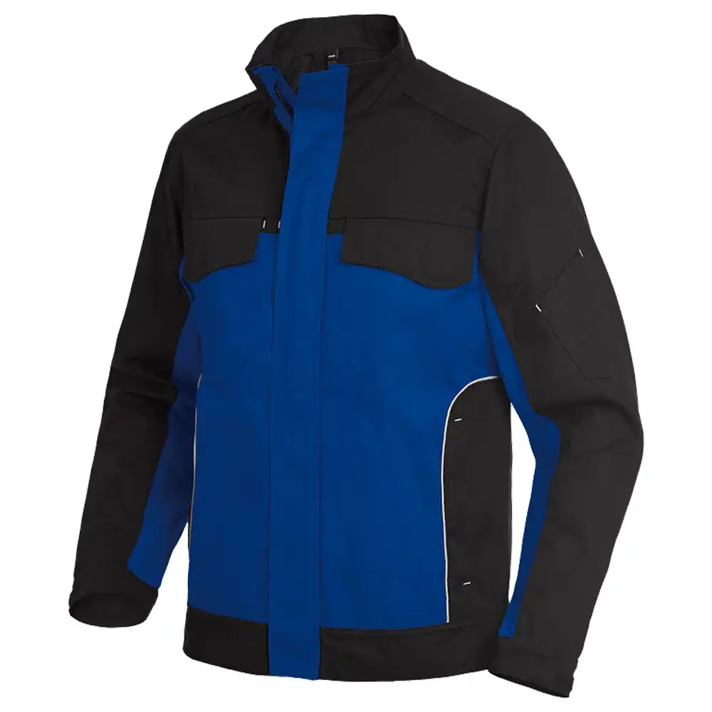 Premium Arbeitsjacke ERNST "Twill 300" in royalblau/schwarz, L - Thumbnail 1