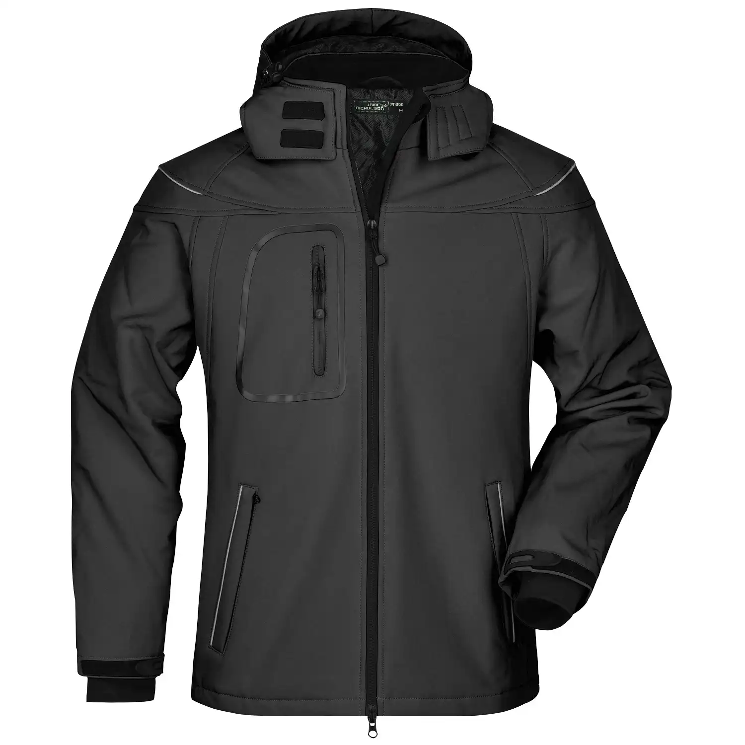 Winter Softshelljacke "JN1000" in black, XL - Bild 1